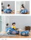 Lazy Sofa Bean Bag Chair Lazy Lounger Bean Bag Storage Chair Cover for Adults and Kids (Christmas Elk)