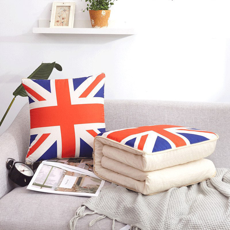 Multifunctional 2 in 1 Throw Pillow Quilt Travel Blanket and Pillow Airplane Flight Blanket Suitable for All Kinds of Indoor&Outdoor Scenes